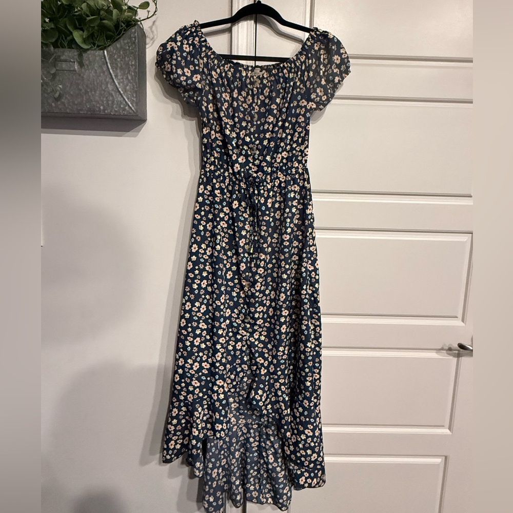 Indulge Navy Floral Midi Dress